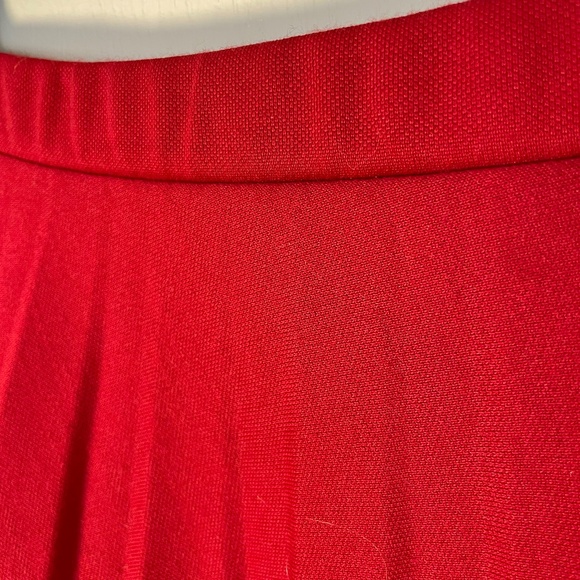 Sz M Vintage(with Tags!) Red Pleated Maxi Skirt - Picture 4 of 10